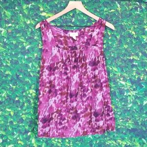 LOFT top with pleated neckline